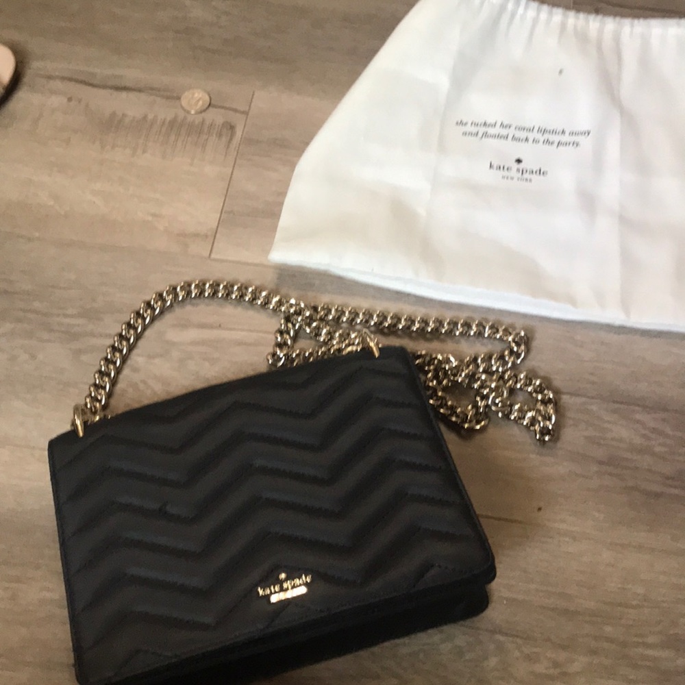 Late spade black medium shoulder bag